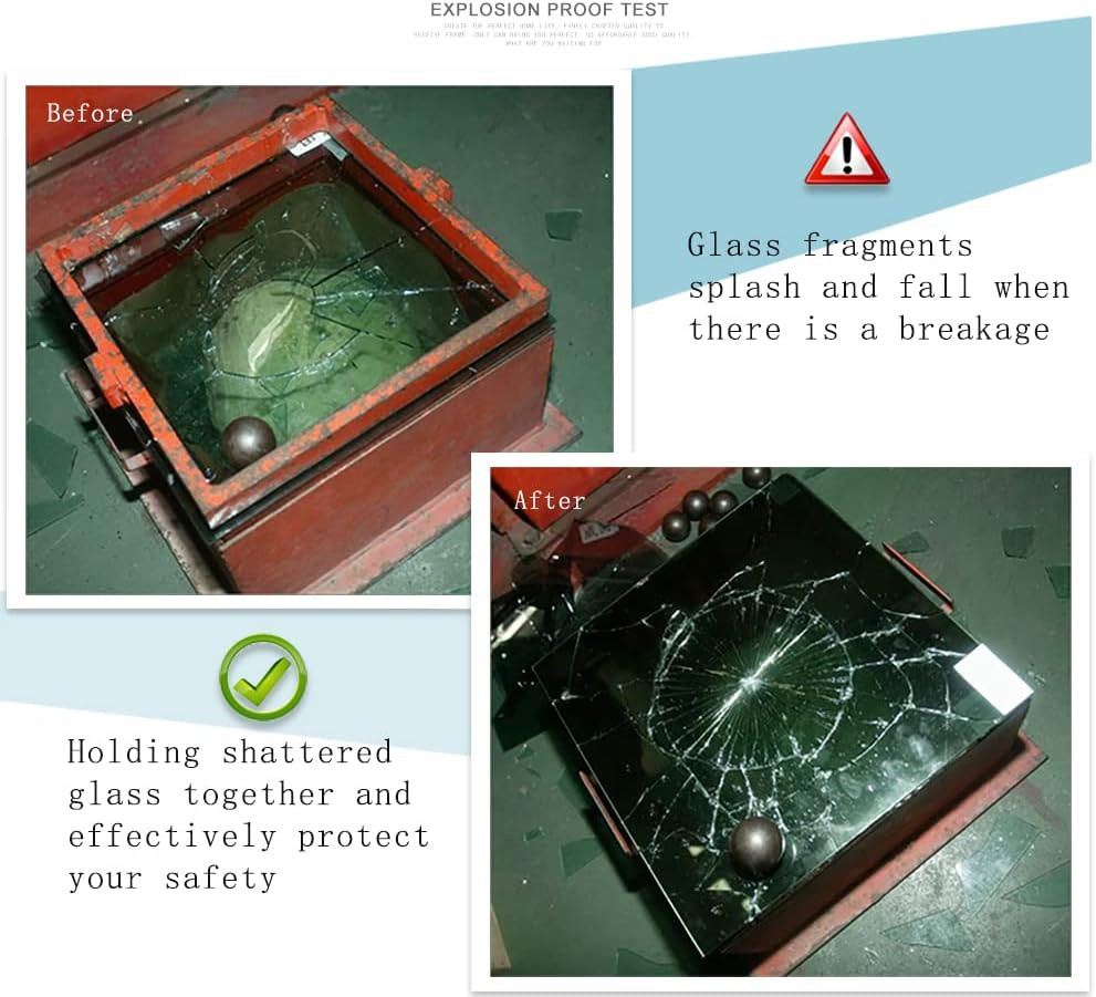 2MIL Clear Safety Window Film UV Blocking Security Window Glass Protection Stick