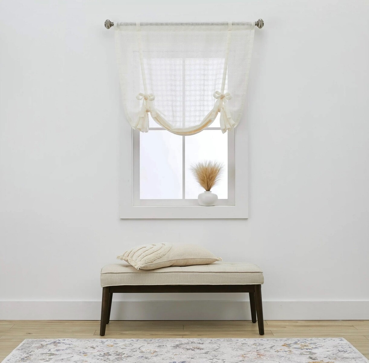 Better Homes & Gardens Tonal Rod Pocket Balloon Shade Vanilla Dream 42”x 63”