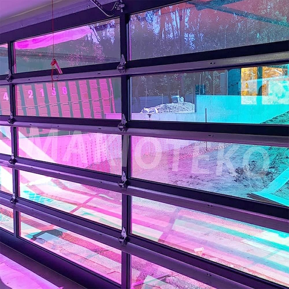 Iridescent Window Film, Holographic Window Tint Decorative Dichroic Film Colo…