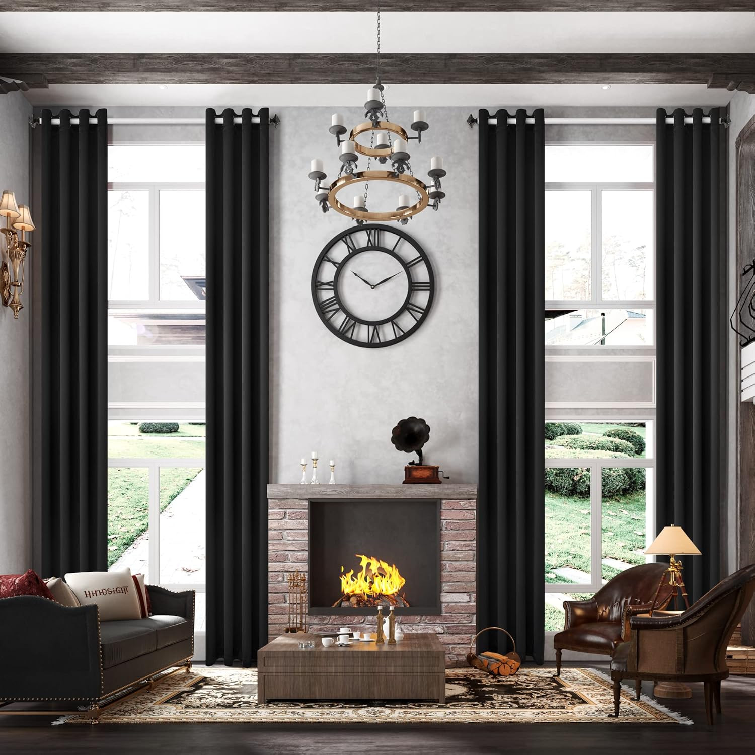 20Ft Blackout Curtain Panel, Thermal Insulated for High Ceilings, 50”W x 240”L