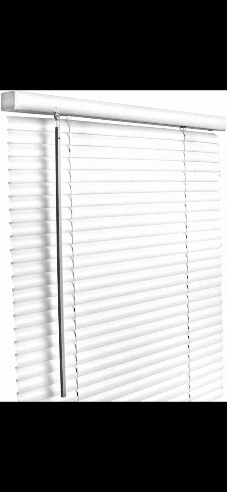 Lotus Windoware Cordless 1” Vinyl Mini Blind White 59” x 48” New in Box