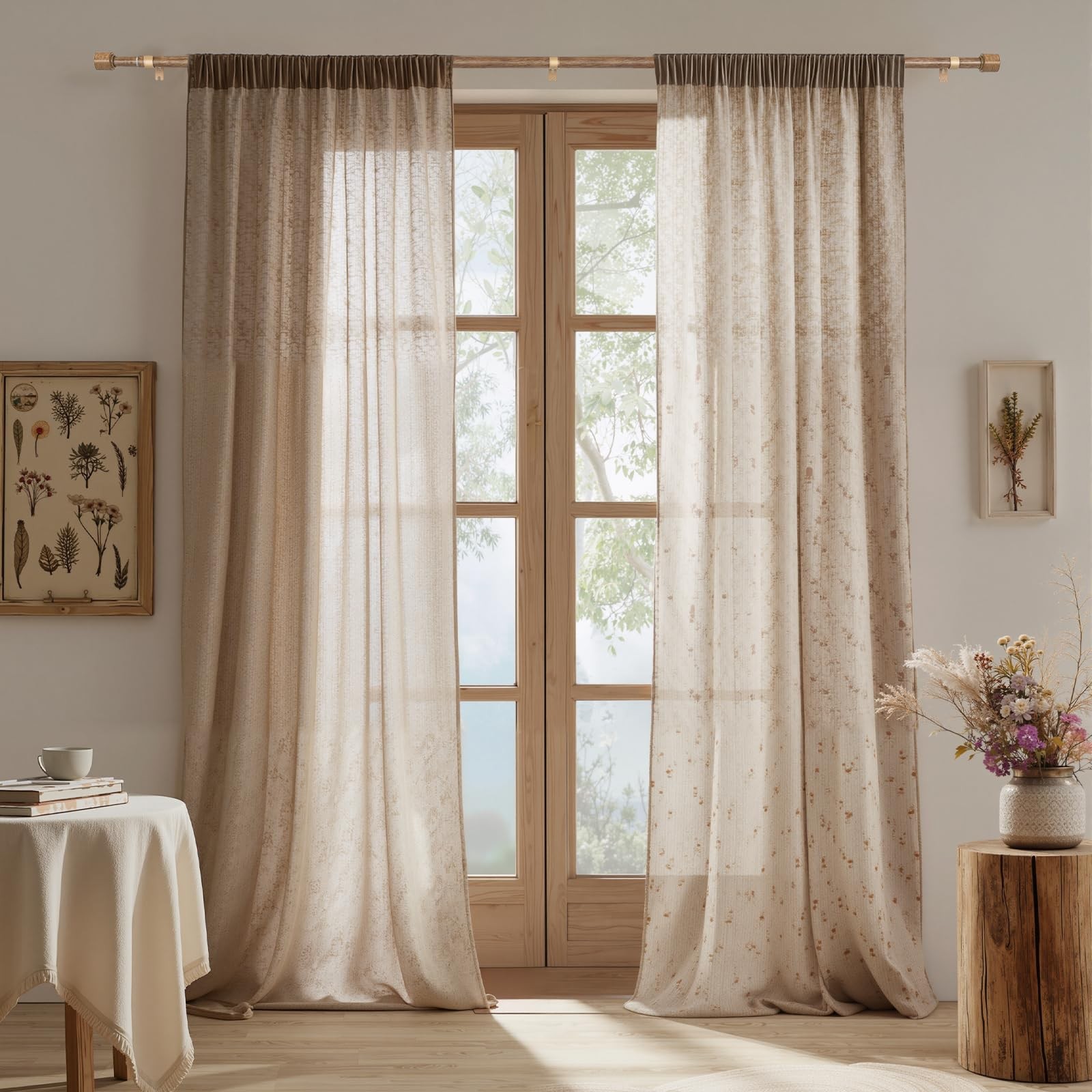 1” Diameter Curtain Rods Itself is 30 to 90 inch 2 Pack Fit 3084 inch Window …