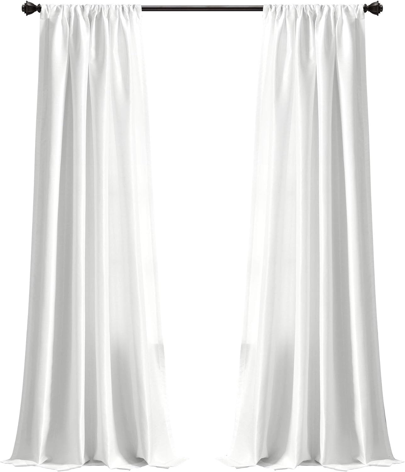 Venetian Light Filtering Window Curtain Panel Single 54″W X 84″L White – Drapes