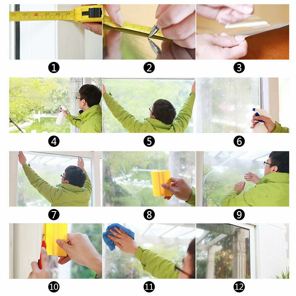 Window Tint One Way Mirror Film UV Heat Reflective Home Office Heat Insulation
