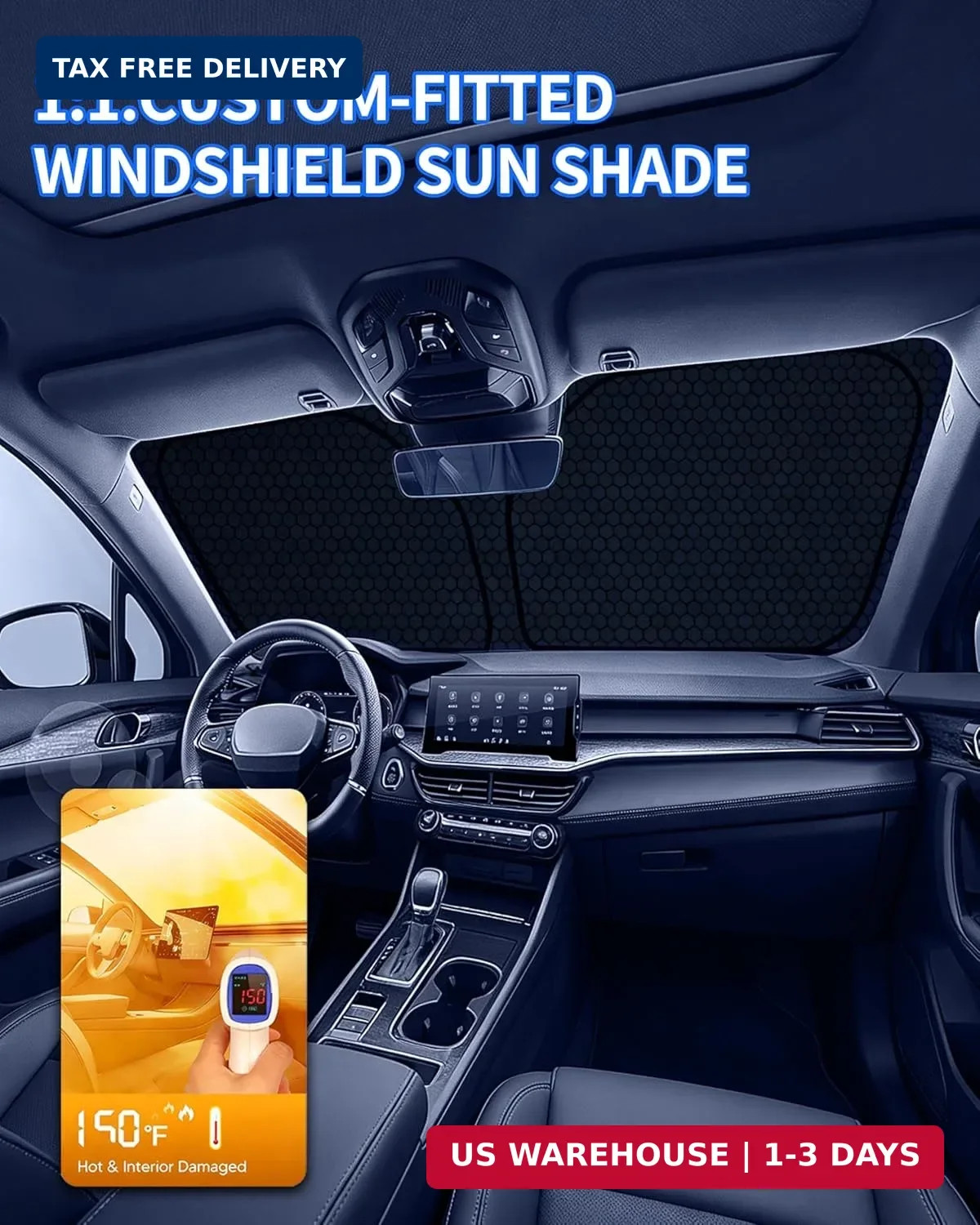 A4L Windshield Sun Shade for Audi A4L 2018-2025 Blocks UV Rays Accessories,1:1 C