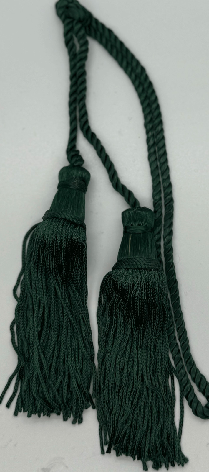 Hunter Green Chair Tie 4″ Tassels 22″ Cord Spread Lot Of 2 Holiday Decor