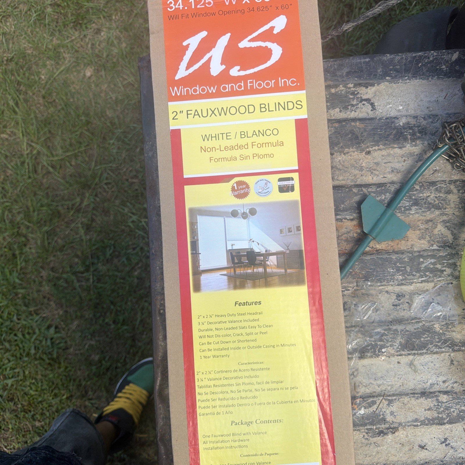 Us Window And Floor Inc 34.125”w X 60 H