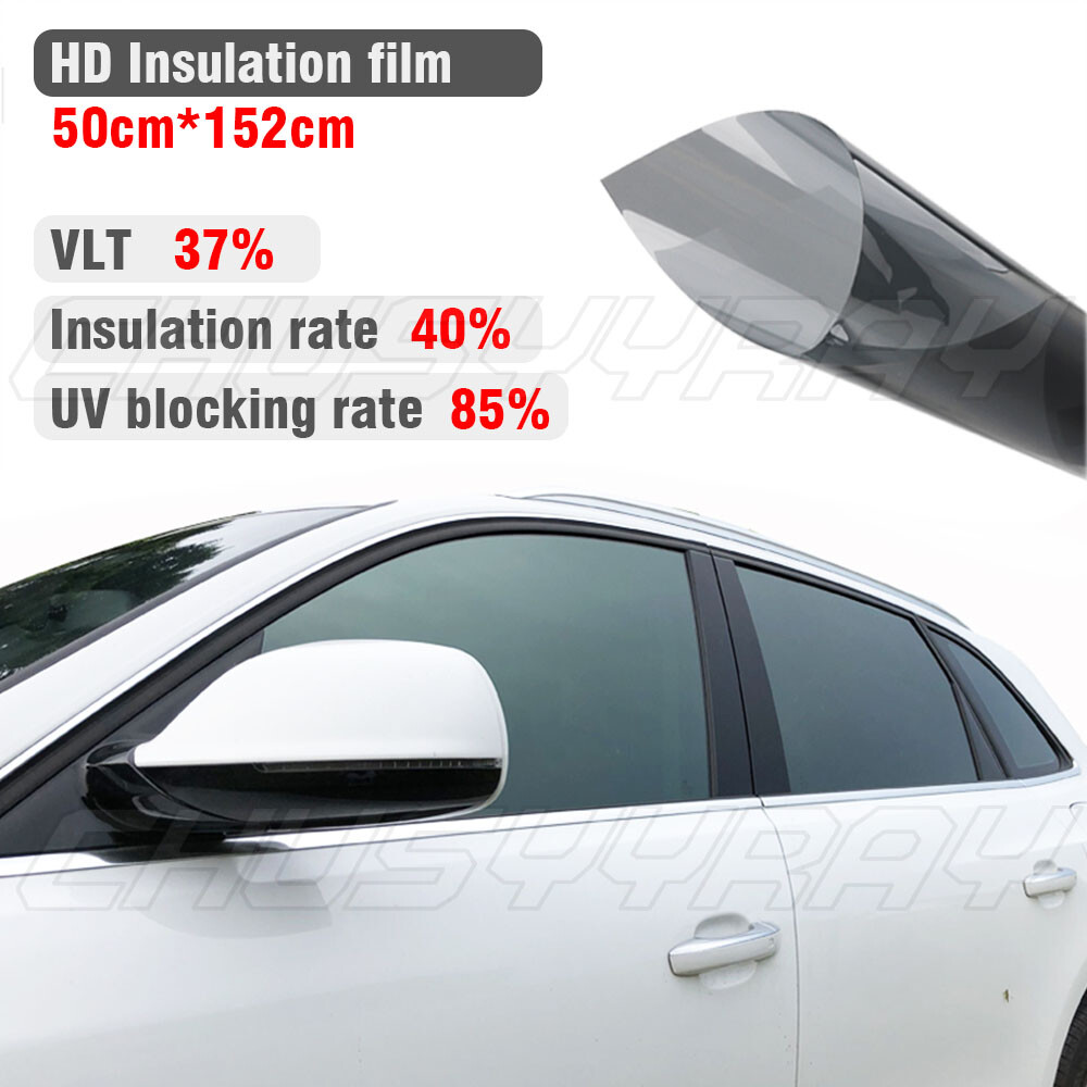 BLACK WINDOW TINT FILM AUTO CAR OFFICE TINTING SUPER DARK LIMO 35% 50X152CM