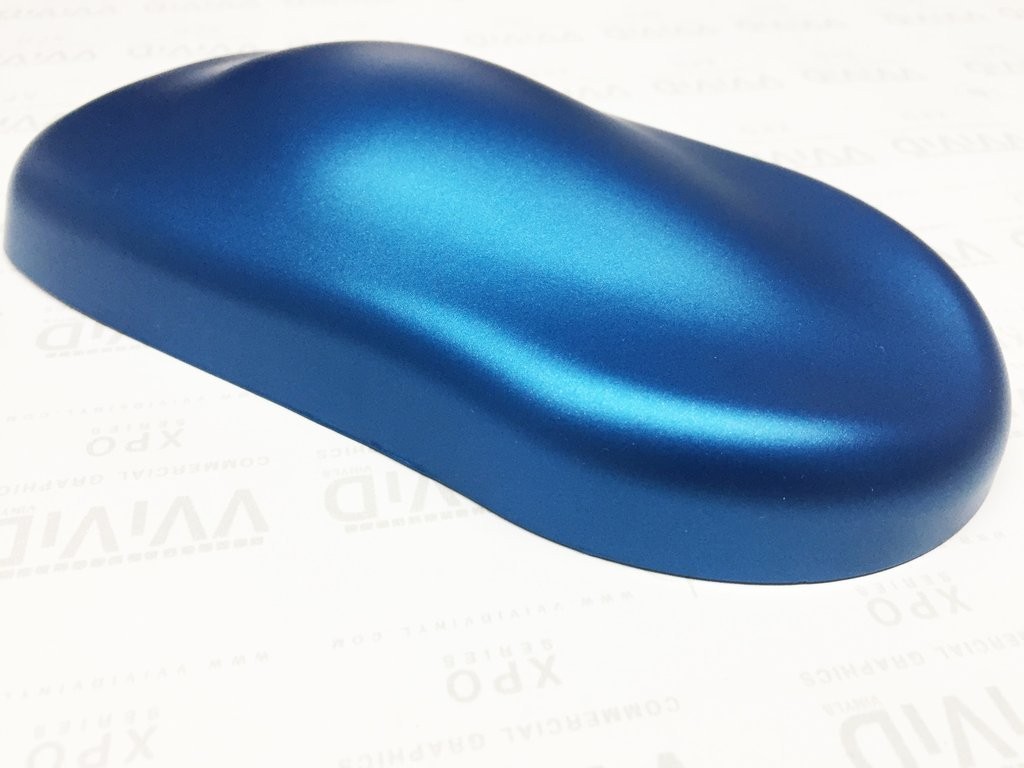 Matte Metallic Blue Car Wrap Vinyl Roll Air Release 3Mil-Vvivid8 5Ft X 5Ft