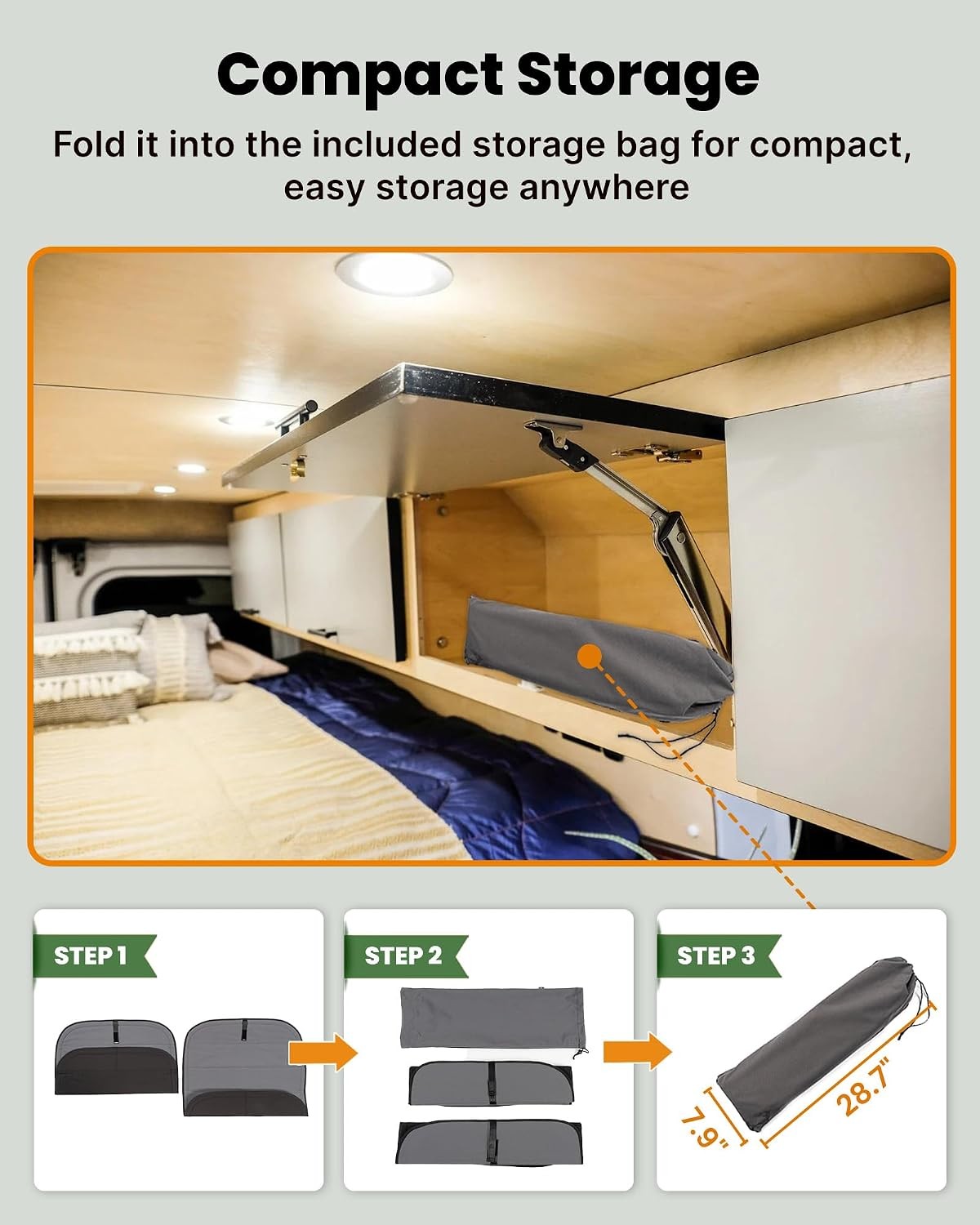 Magnetic Blackout Rear Window Covers Shades For 15-26 Ford Transit Mid/High Roof