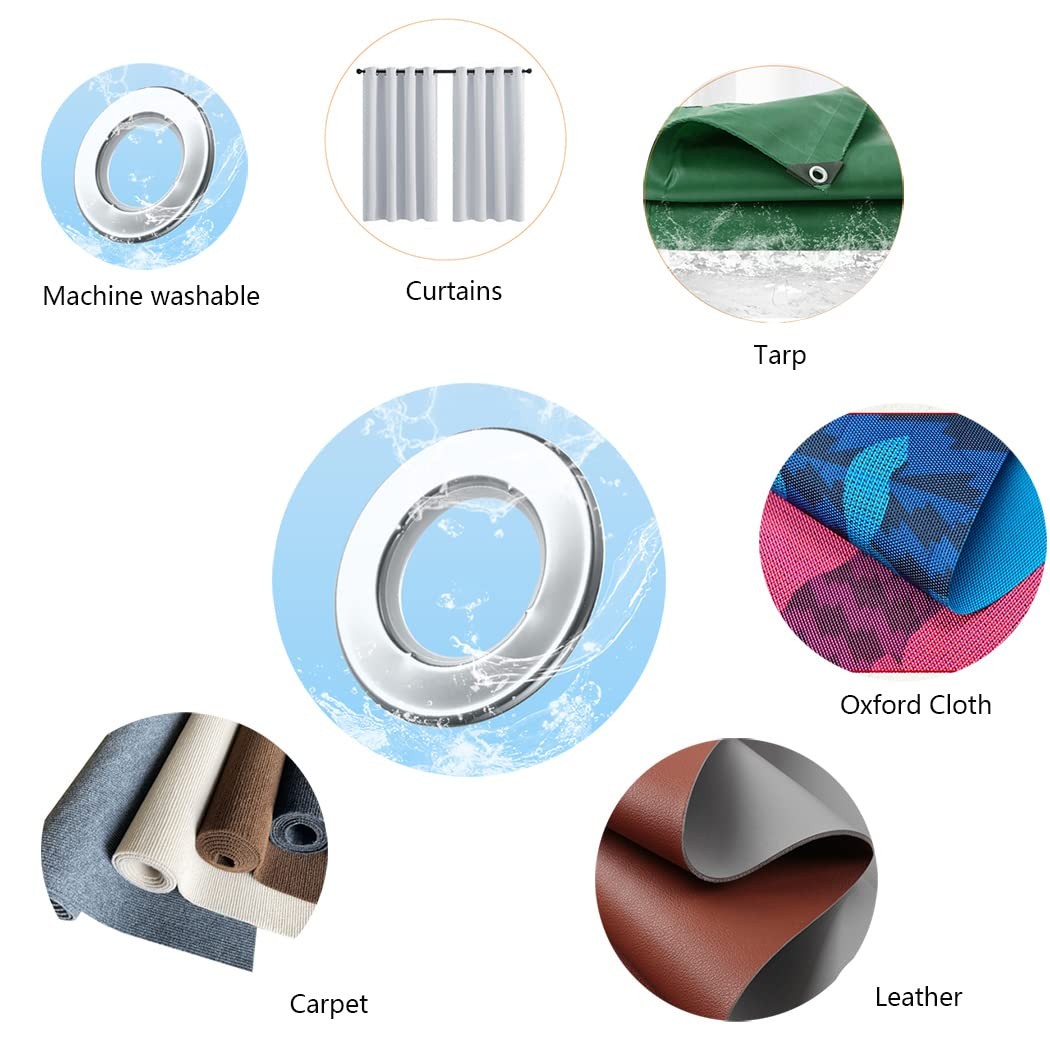 Kuasting Curtain Grommets Surface Stainless Steel 10 Pack Metal Silvery