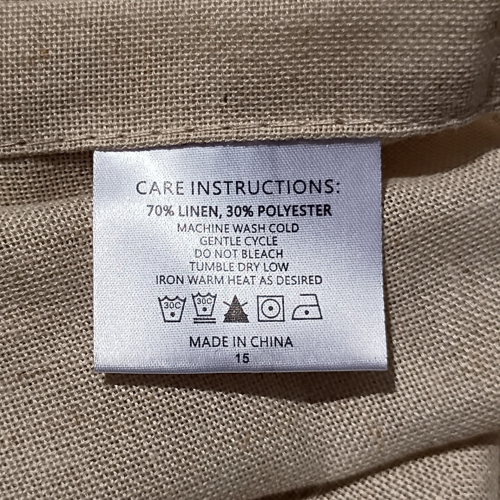 H VERSAILTEX Linen Curtain Panels 52 x 98 Beige Curtains Farmhouse Classic NEW
