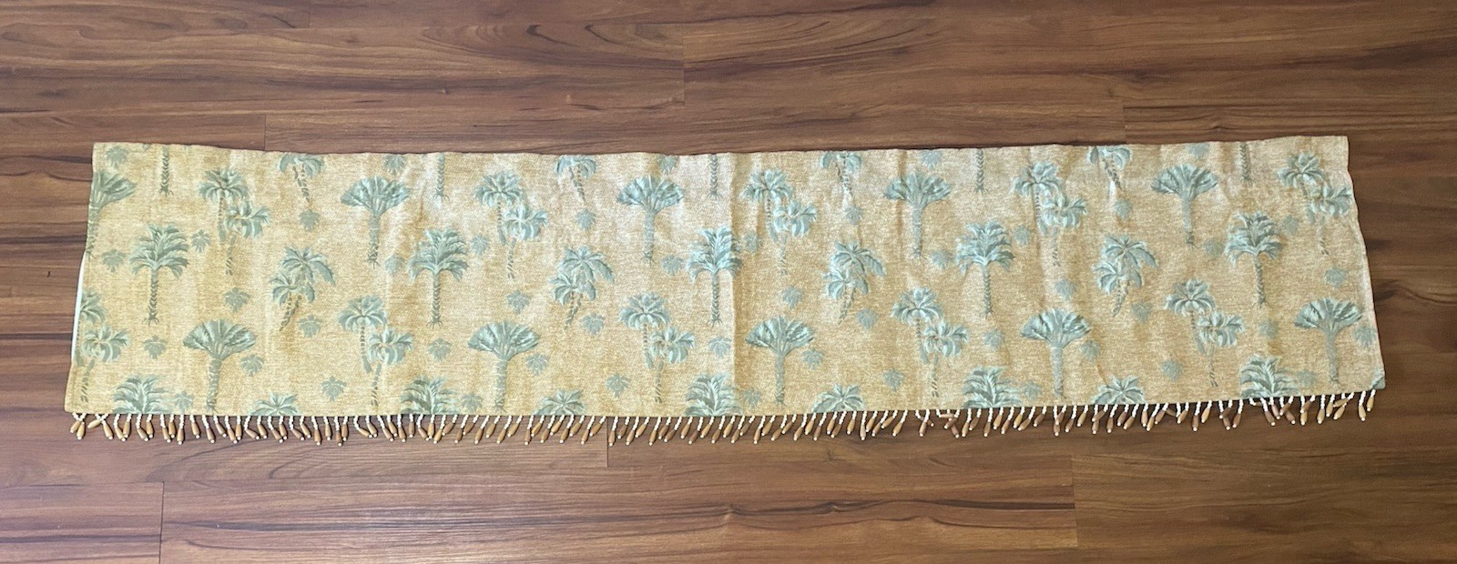 Brentwood Originals Amber Chenille Jacquard Valance Palm Trees NWOT