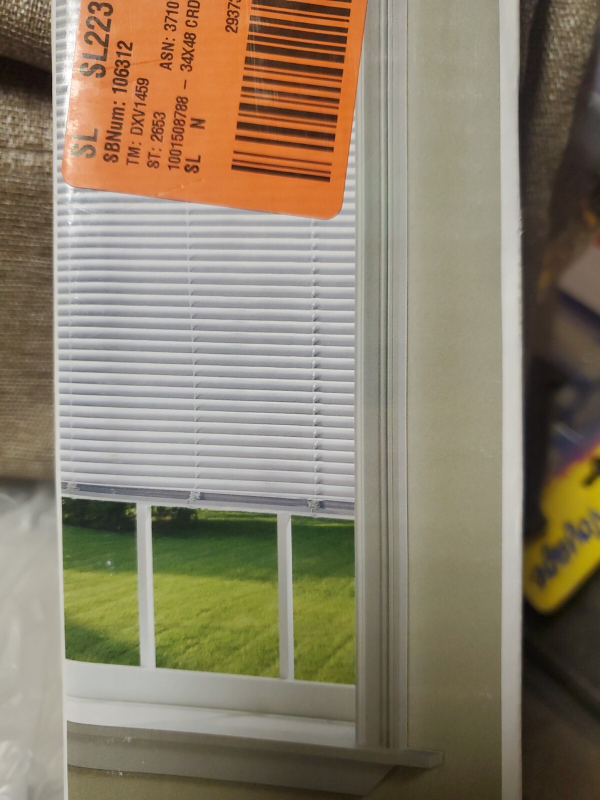 34″ X 48″ Hampton Bay White Cordless 1 in. Room Darkening Vinyl Blinds