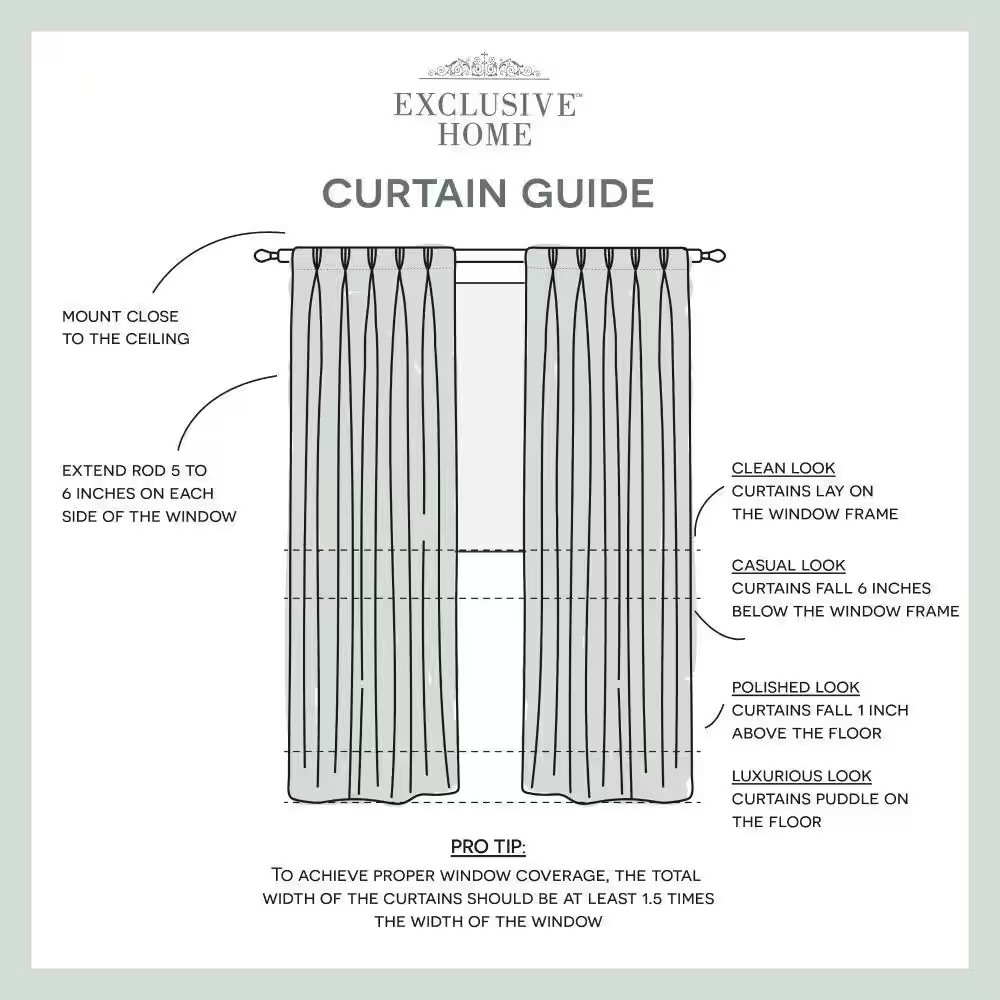Penny Winter White Solid Sheer Triple Pinch Pleat / Hidden Tab Curtain, 27 In. W