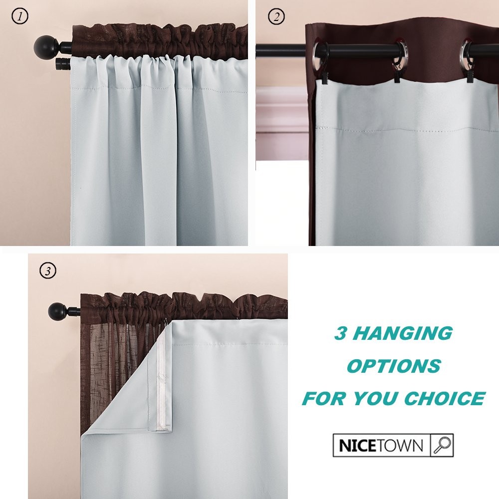White Blackout Curtain Liners for Window – Noise Reducing Light Blocking Line…