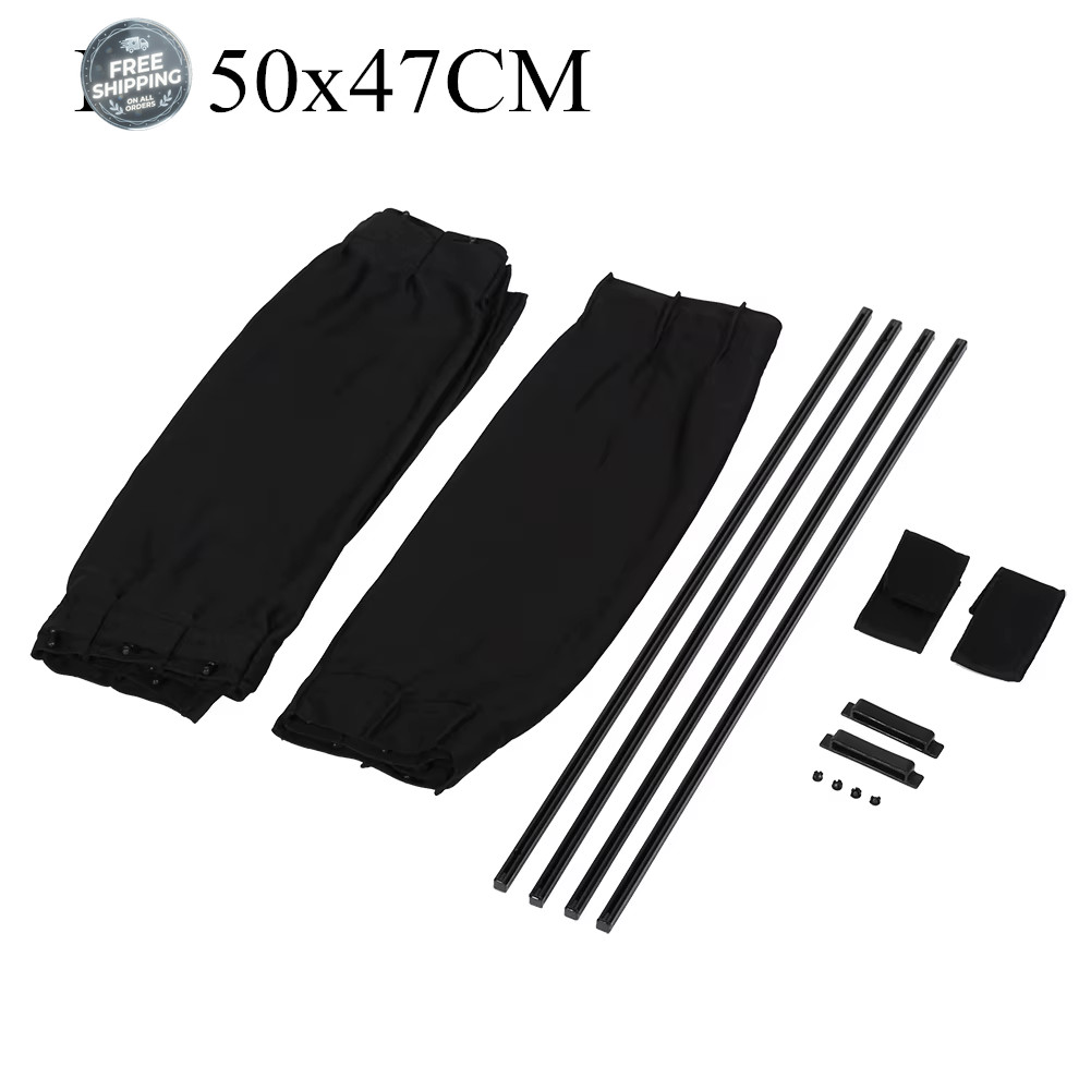 2pcs Universal Car Side Window Curtains – Foldable UV Protection Sunshade – NEW