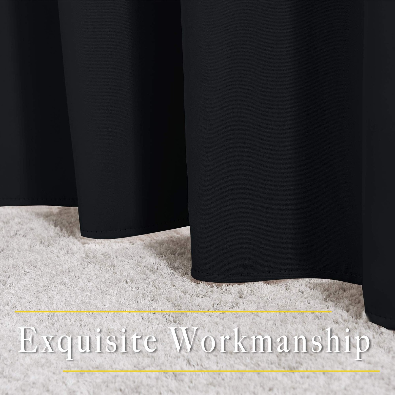Black Out Curtains For Bedroom 84 Inches Long – Light Reducing Thermal Insulated