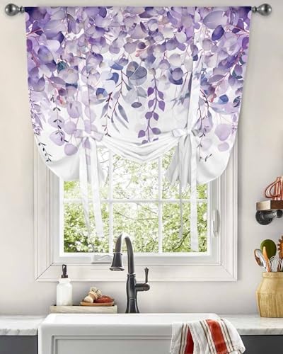 Eucalyptus,Romantic Elegant Flower Leaves 42″ x 54″ ( 107 x 137 cm) Purple