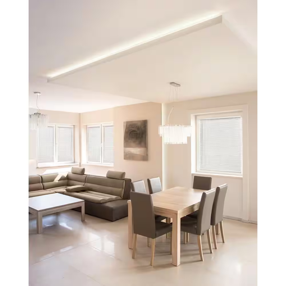 White Cordless 1 In. Vinyl Mini Blind – 70 In. W X 48 In. L Free Shipping NEW