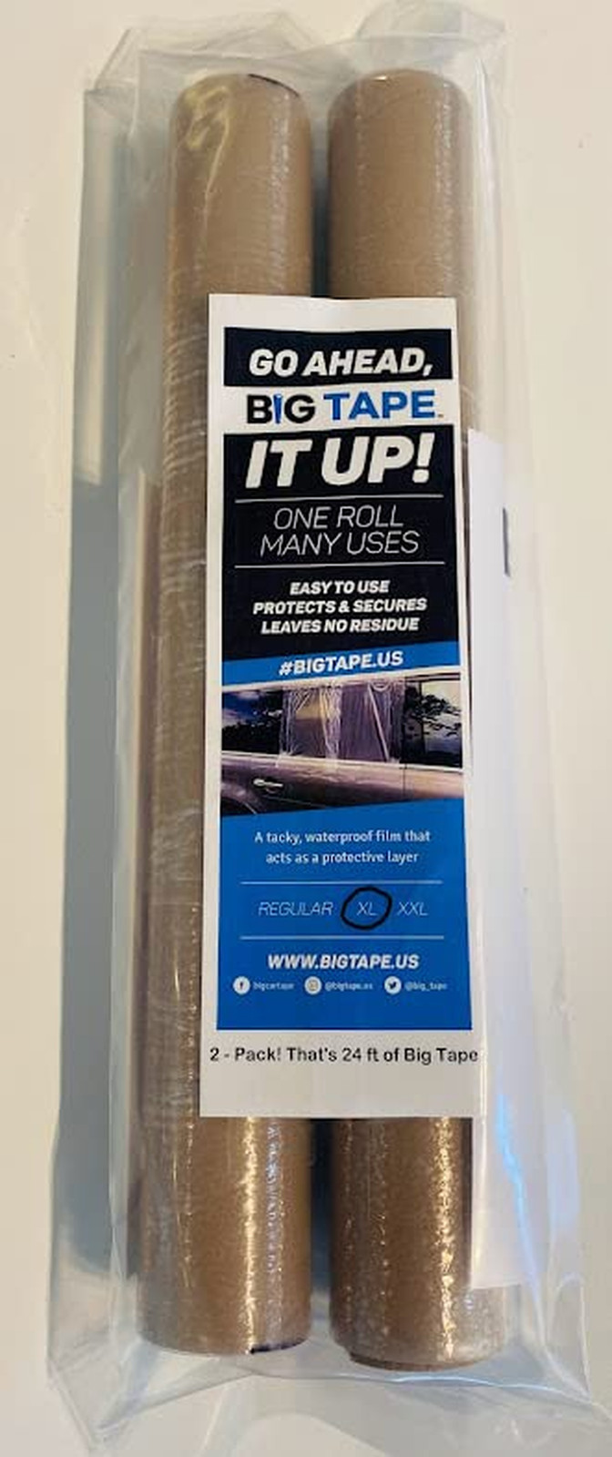 Window Plastic Barrier Film – 2 Pack of 12 Feet XL Roll of Plastic for Windows –