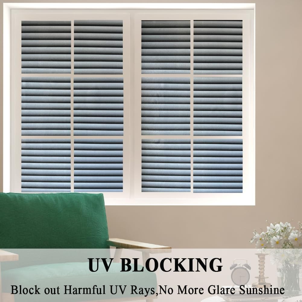 Blinds Blackout Room Darkening Window Film Privacy Anti UV Tint 17.5×78.7in |…