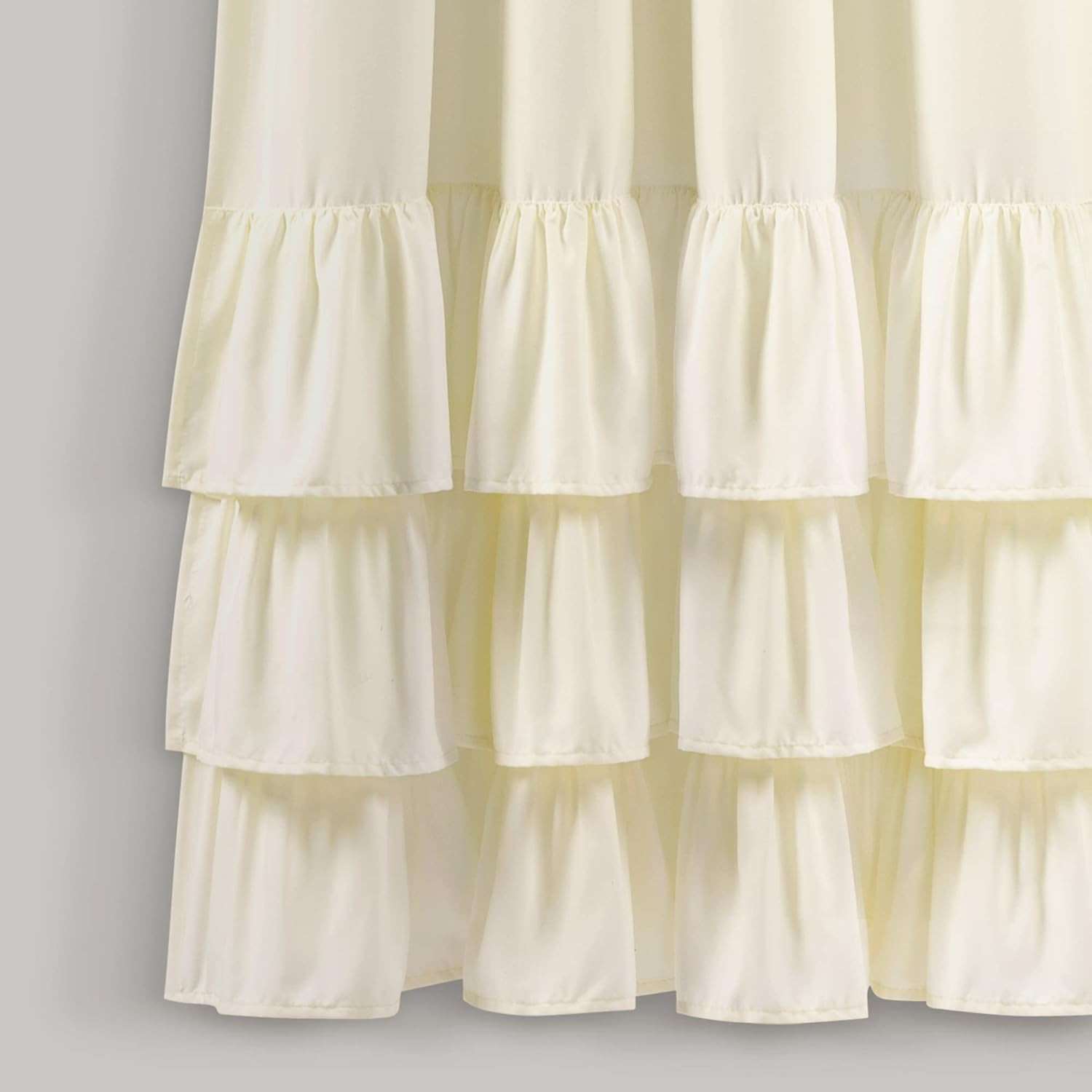 Allison Ruffle Light Filtering Window Curtain Panels Pair 40″ W X 84″ L White –