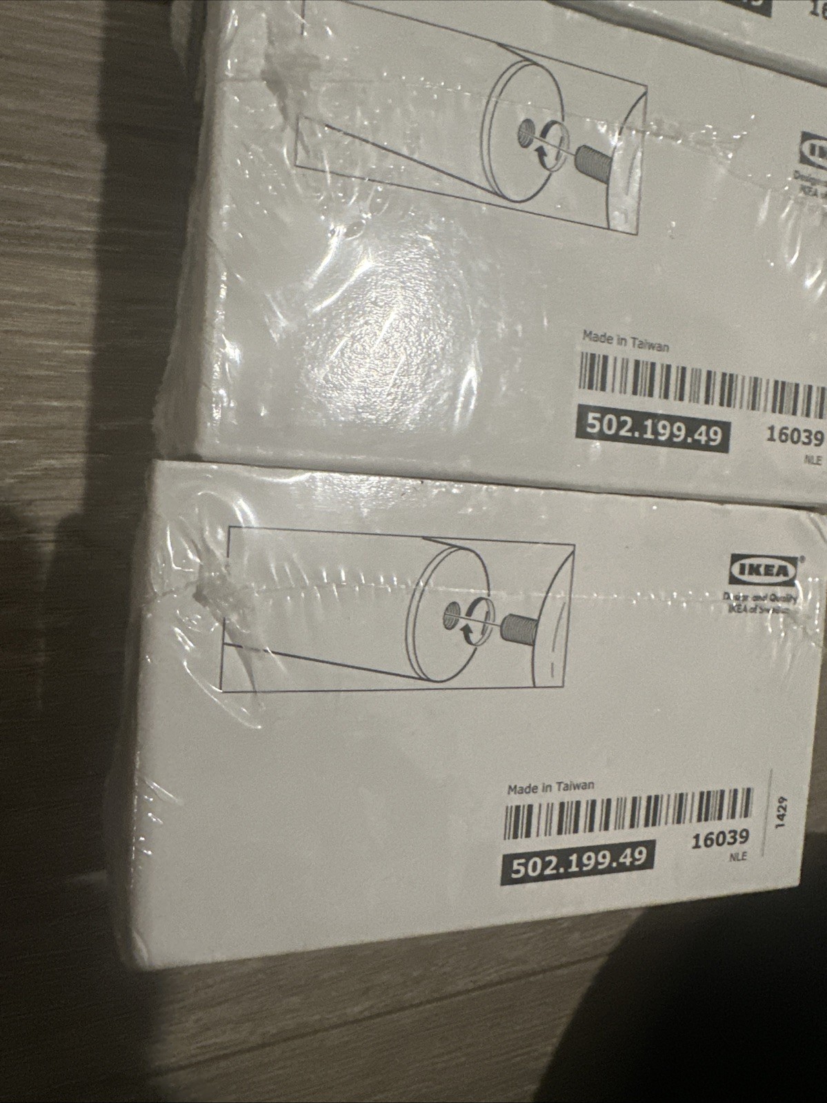 Set 3 IKEA Vasentlig Globe End Caps Dark Gray Sealed Total 6 Caps 502.199.49