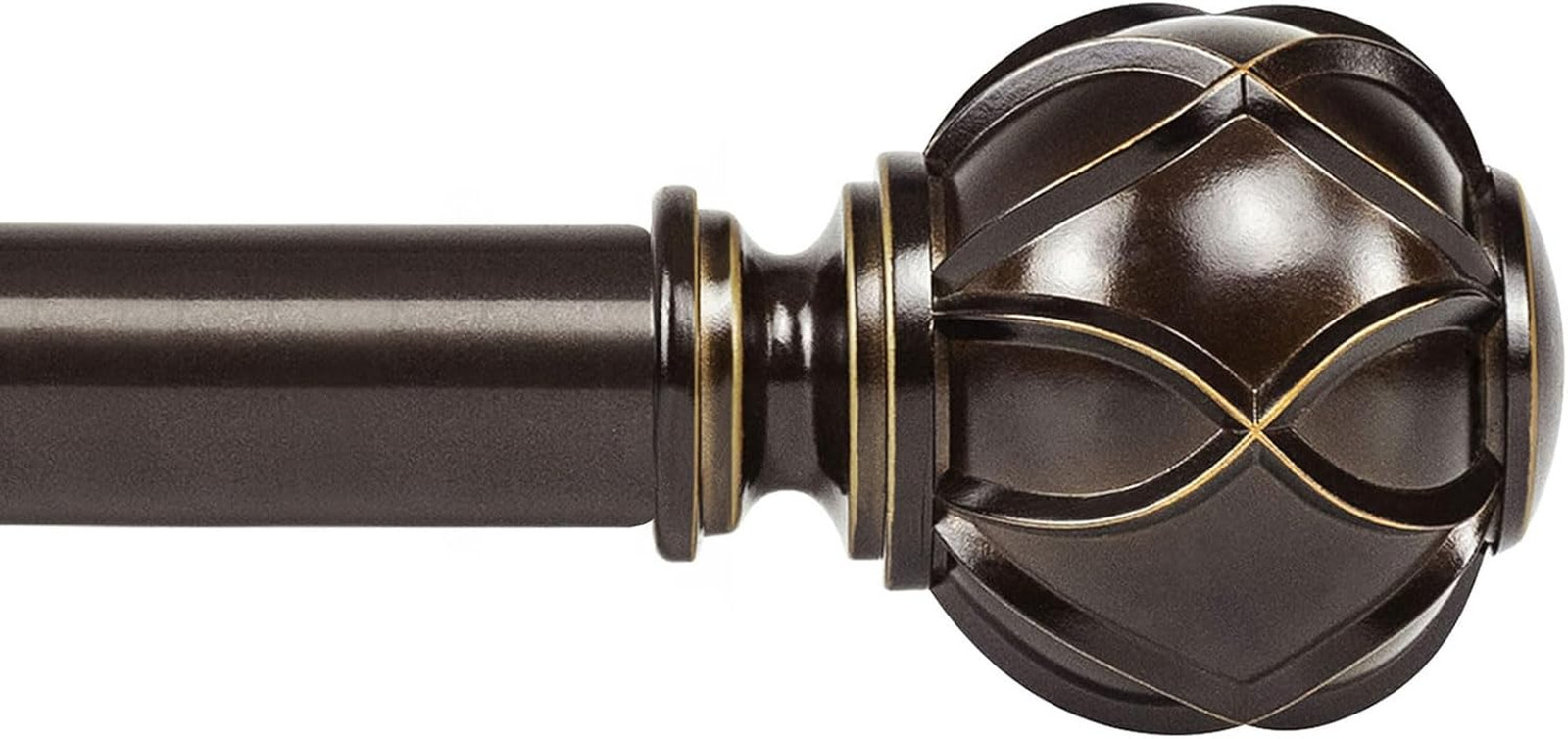 KAMANINA Curtain Rods for Windows 72 to 144 Inches (6-12Ft) Long Heavy Duty Curt