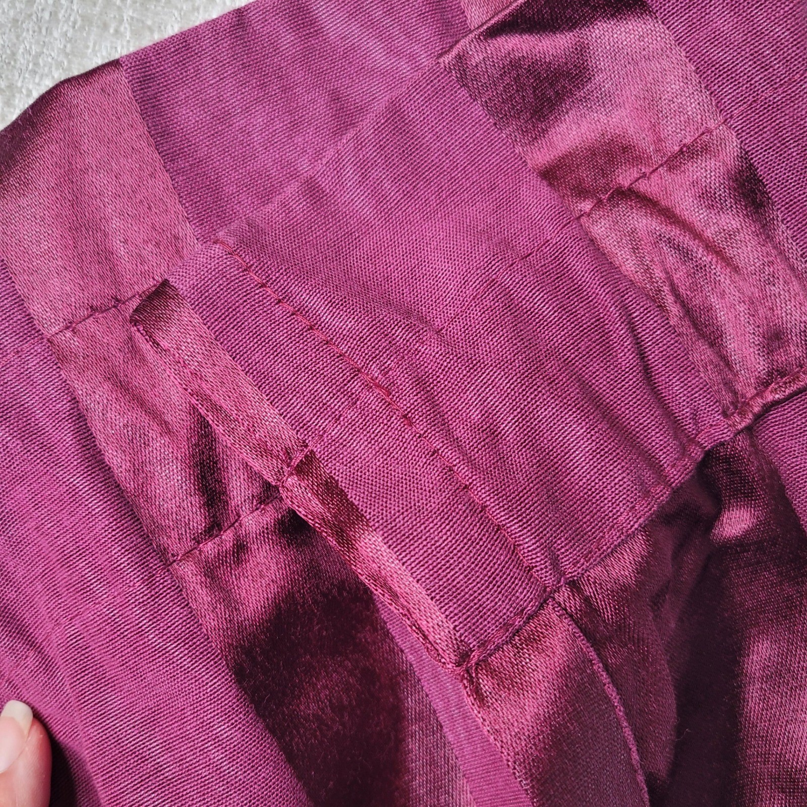 4 JCPenney Home Collection Valance Curtains 15×72 Panel Burgundy Striped Beaded