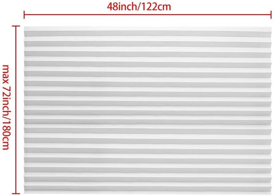 Customizable 2 Pack Light Filtering Pleated Shades with UV Protection, 48″x72″