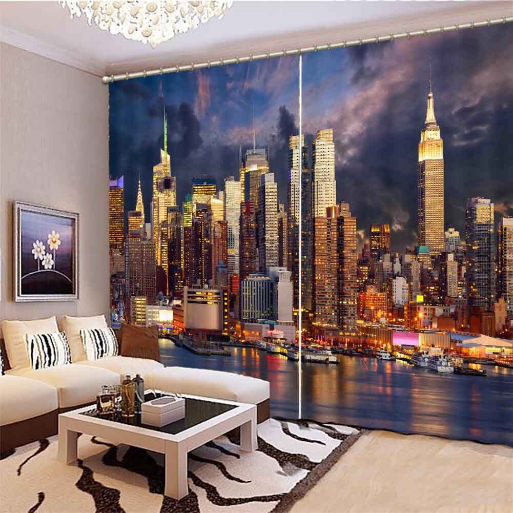 Struggling Warehouse 3D Curtain Blockout Photo Printing Curtains Drape Fabric