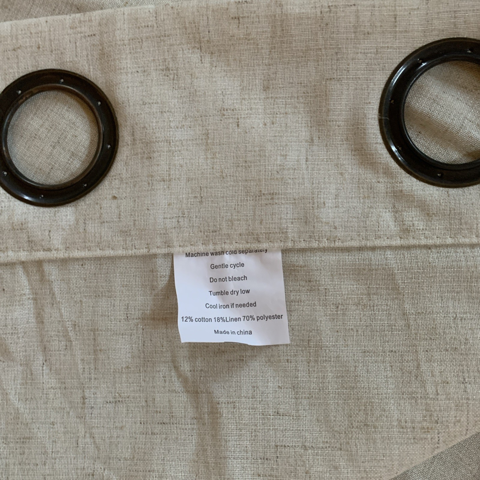 Grommet Curtain Panel Pair Off White Blackout Cream 50×64 Light Weight