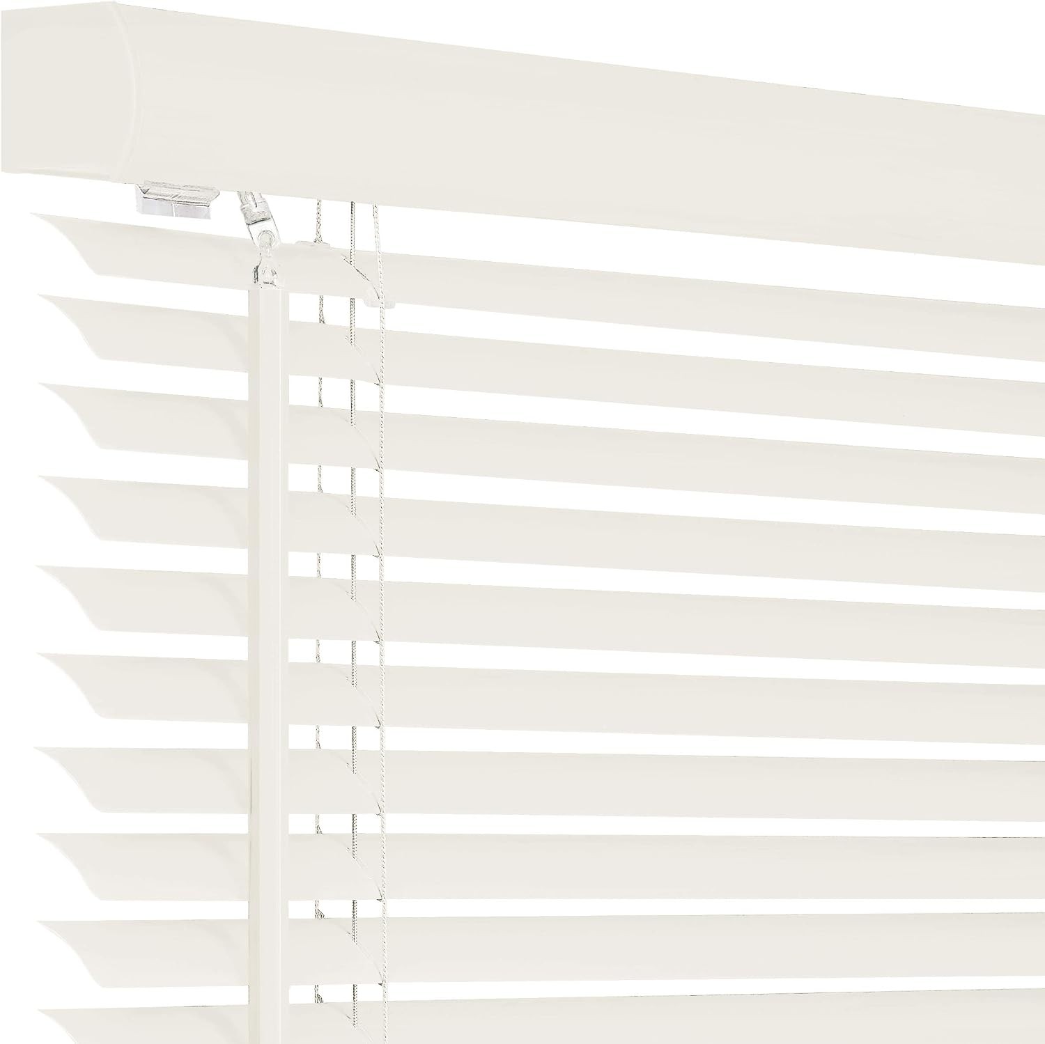 PowerSellerUSA Cordless Vinyl Mini Blinds 34×64 Inch Alabaster