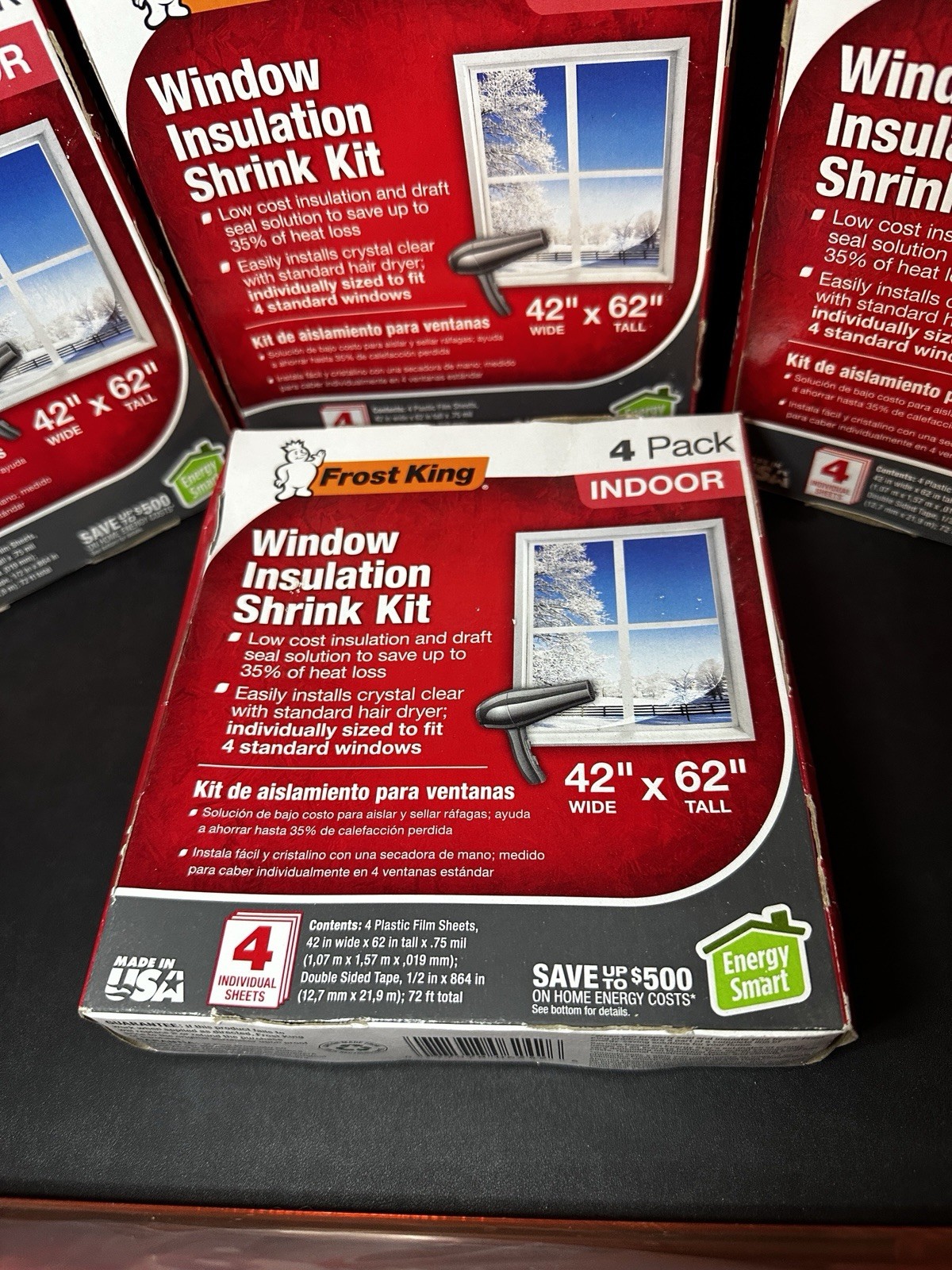 NEW 4×4-PACK &1 X Roll Interior Indoor Window Insulation For Winter