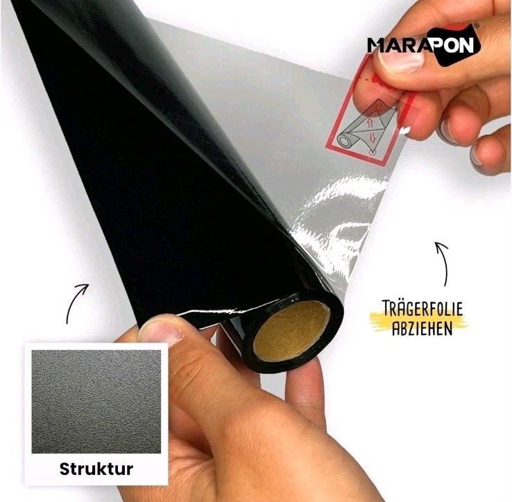 Marapon Opaque Black Window Vinyl Privacy Film 29.5″ x 78.7″