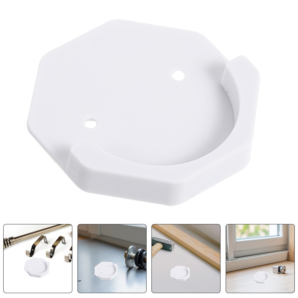 4 Pcs Abs Curtain Rod Holders Shower Wall Brackets Bathroom Pole
