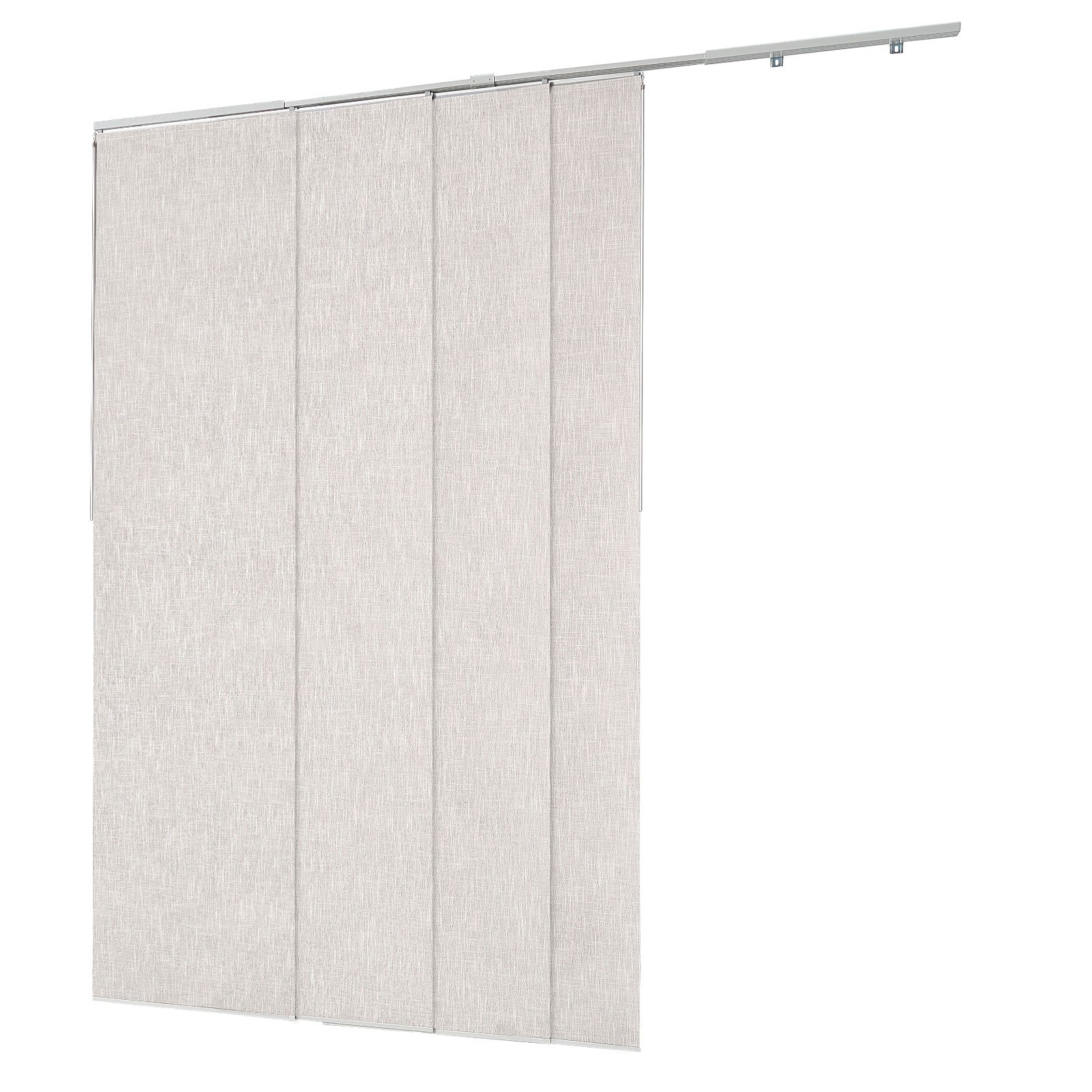 Panel Track Blinds Extendable Track from 45.8 in to 86 in W Trimmable Light Gray