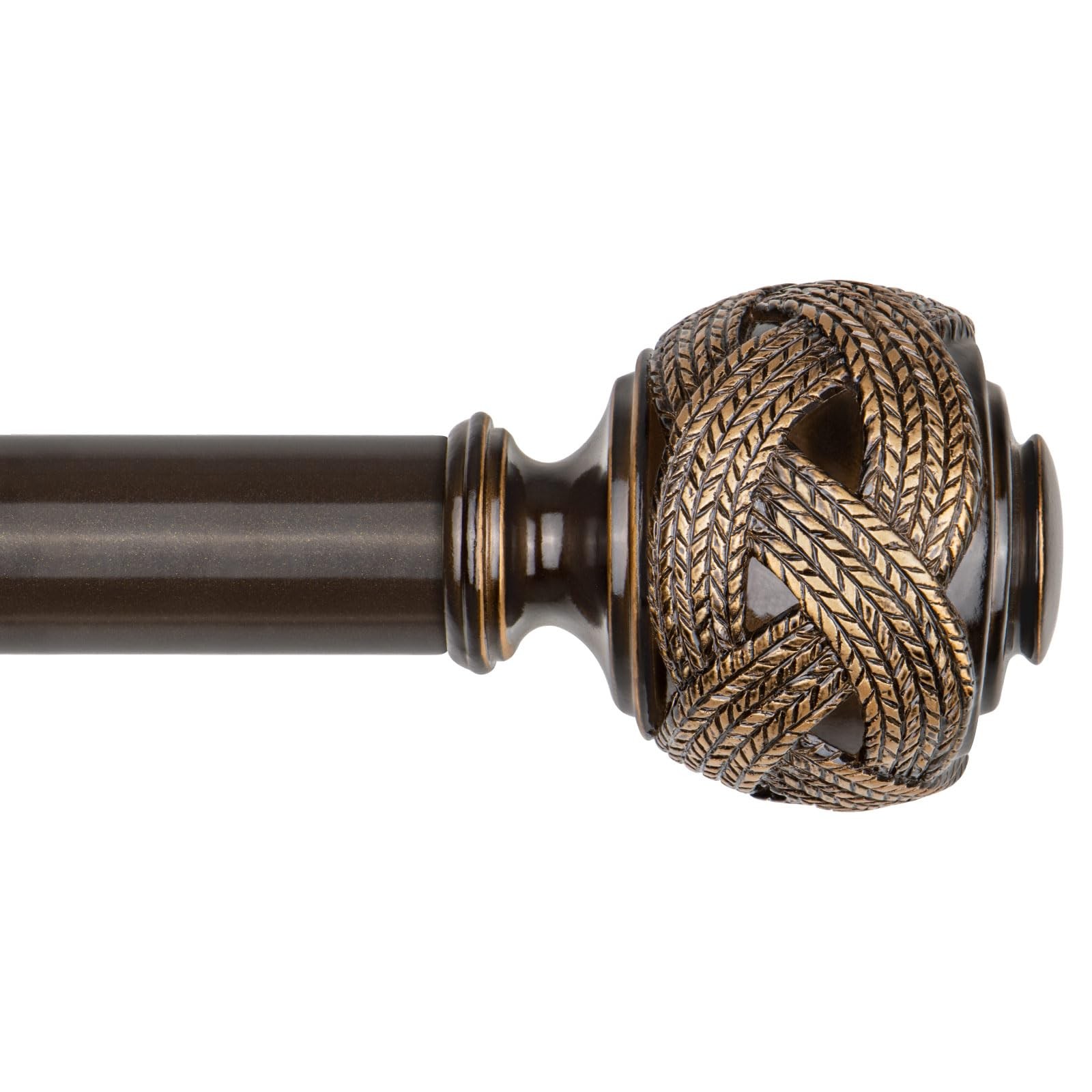 Bronze Curtain Rod 32 to 58 Inches (2.6 to 4.8 ft), 7/8 Inch Telescoping Spli…