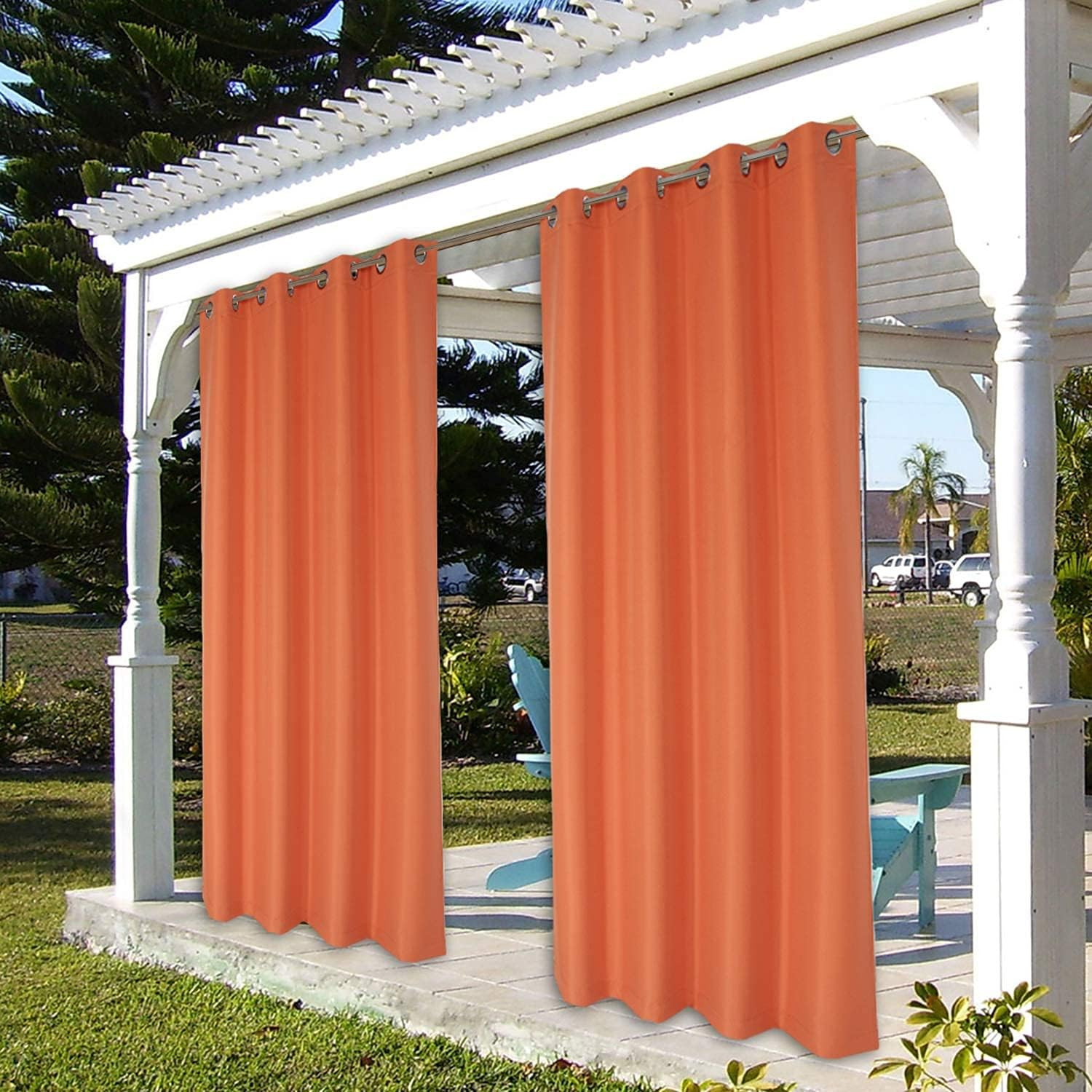BONZER Outdoor Curtains for Patio Water Resistant Heavy Privacy Light Filtering
