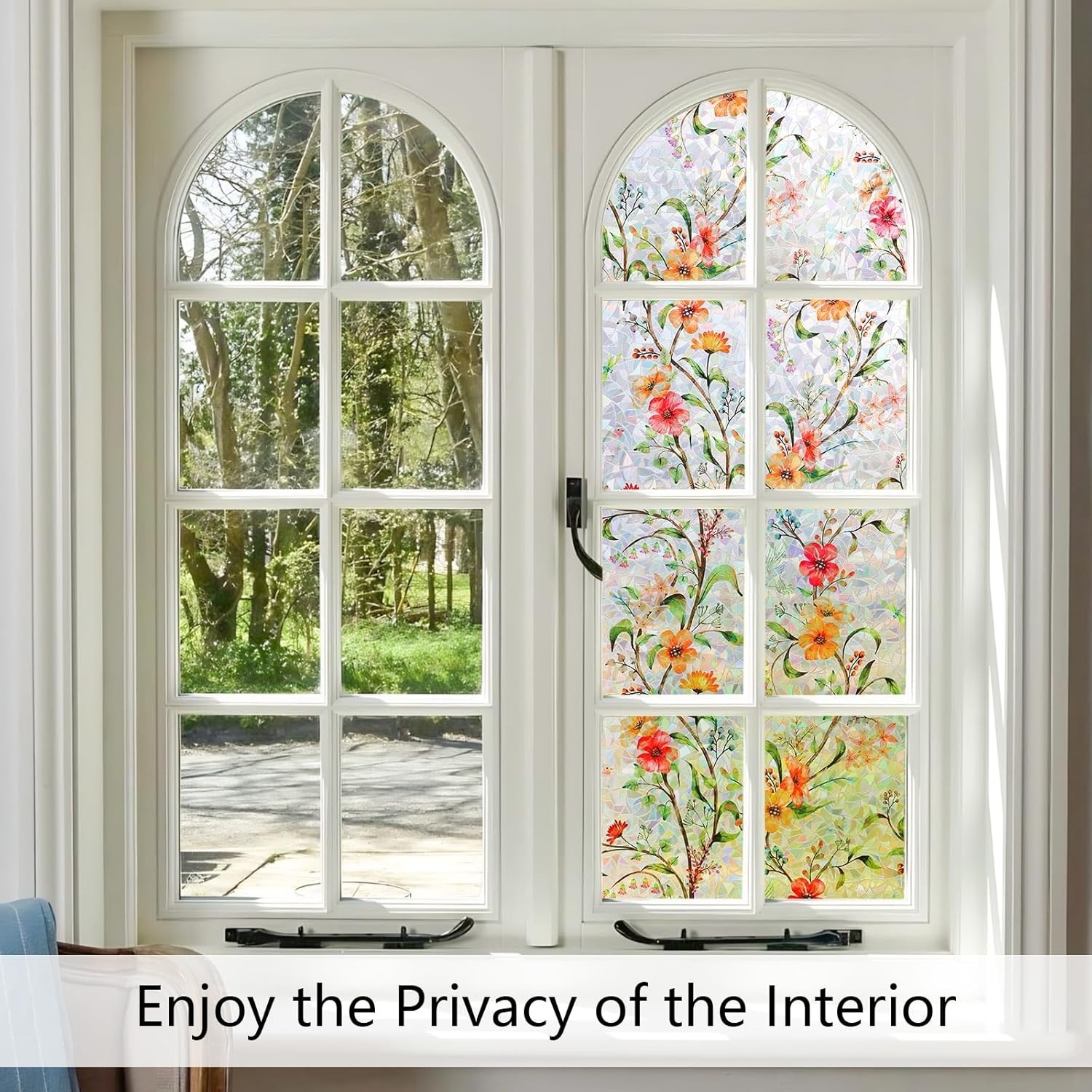 Static Cling Window Film: 3D Rainbow Effect & UV Protection, 17.5 x 78.7 Inch