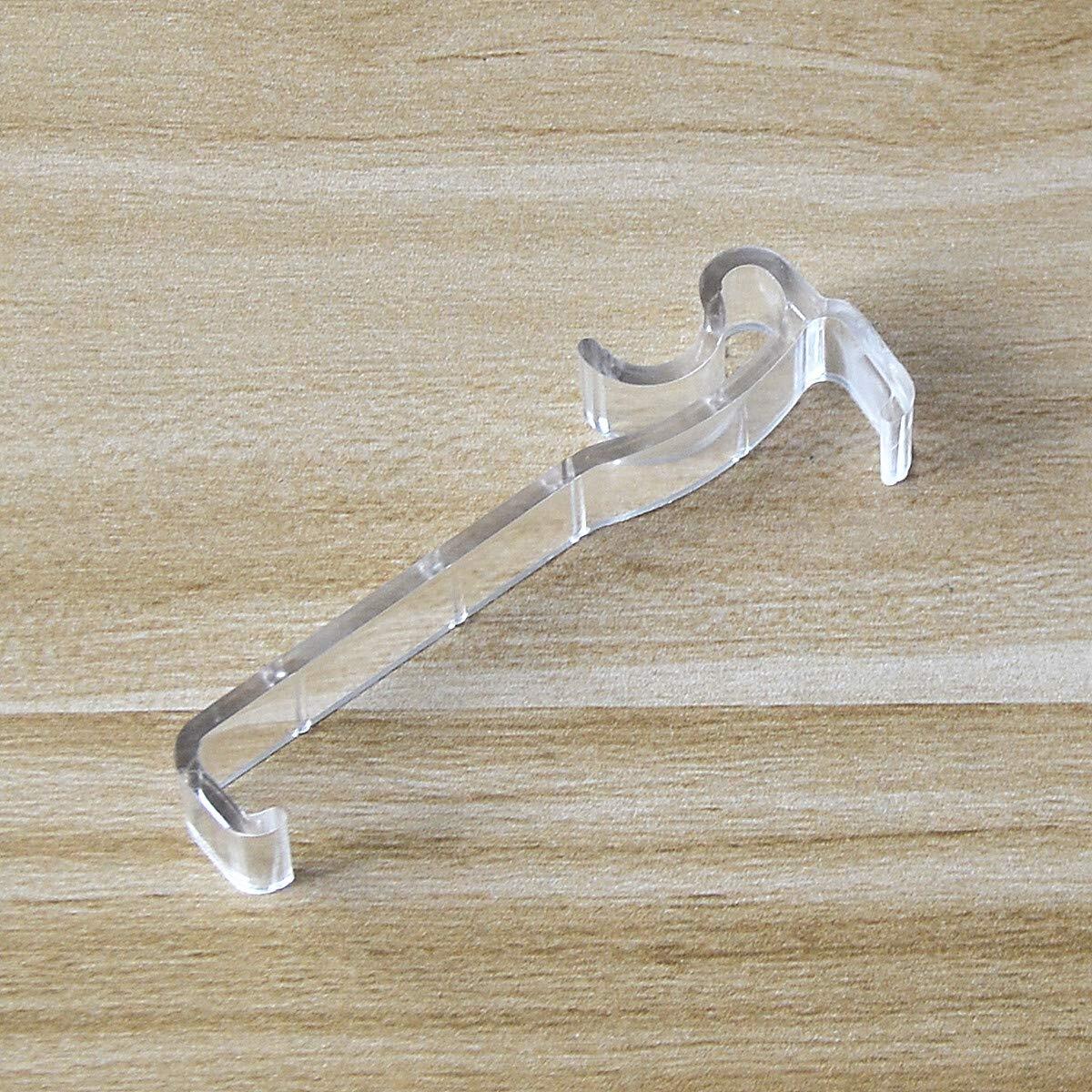 10 Pack 3 Inch Clear Plastic Window Blinds Valance Clips for Horizontal Blind