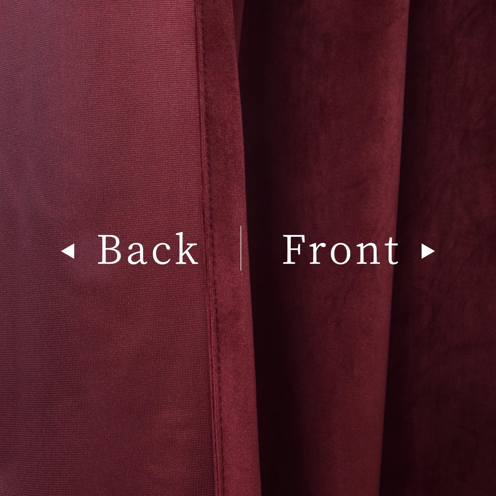 Luxurious Velvet Ruby Wine Curtains – 84″ Thermal Insulated Rod Pocket Drapes, 2