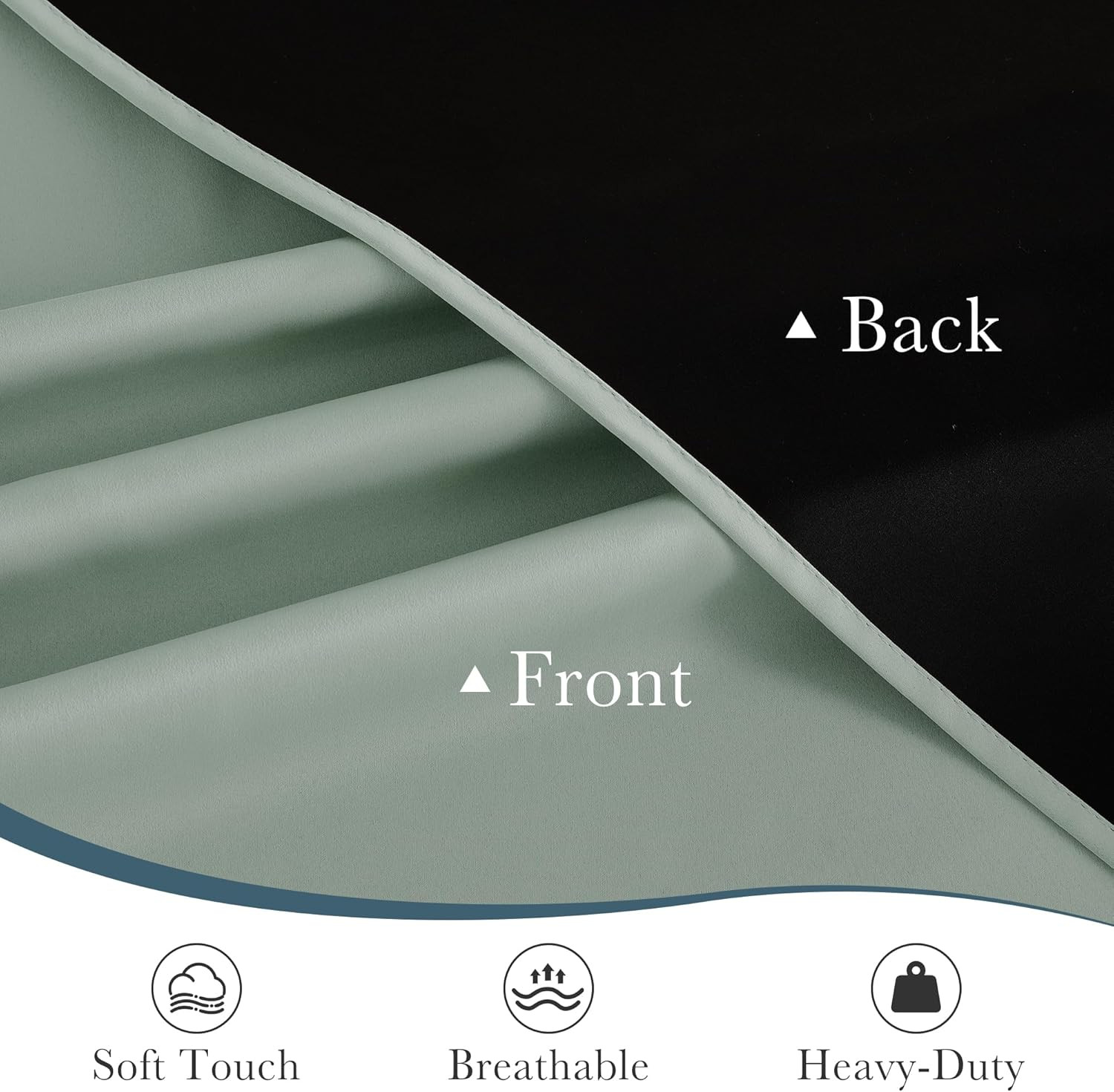 Sidelight Curtains for Front Door, 100% Blackout Privacy Thermal Insulated Side
