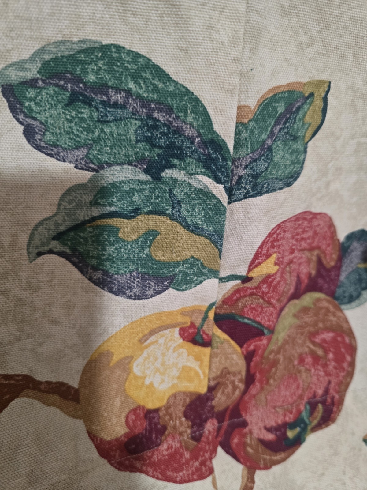 Set of 4 Extra-wide Custom Fruit Print Drapery Panels – Heavy Decorator Fabric