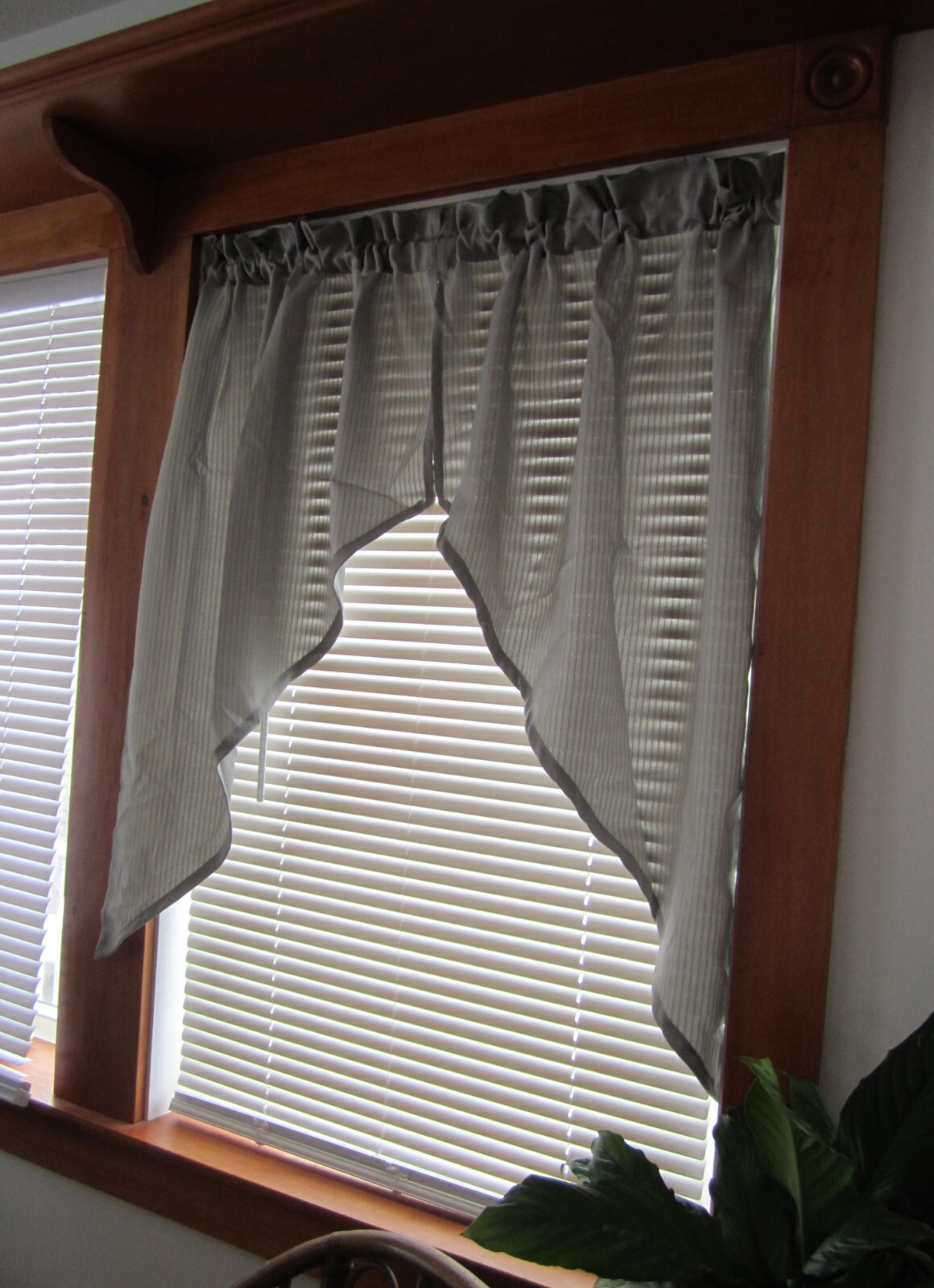 Opaque Ribcord Kitchen Curtains – 54″ x 38″ SWAG PAIR – BUTTERCREAM OFF WHITE