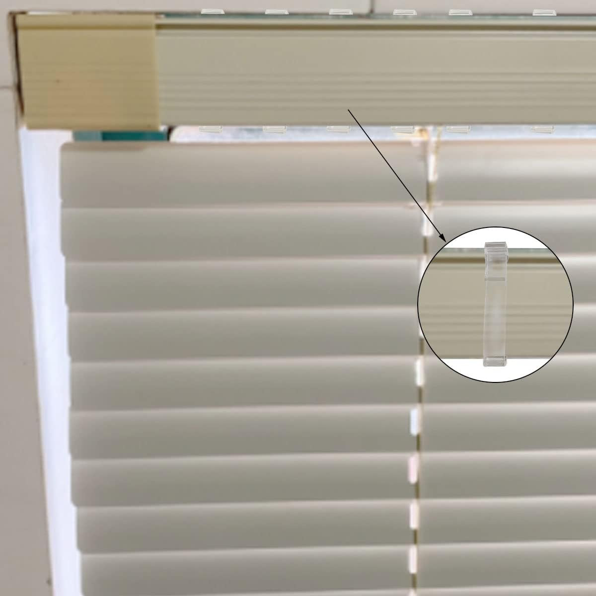 12 Pcs 2.5 Clear Hidden Valance Clips for Window Blinds Easy Installation
