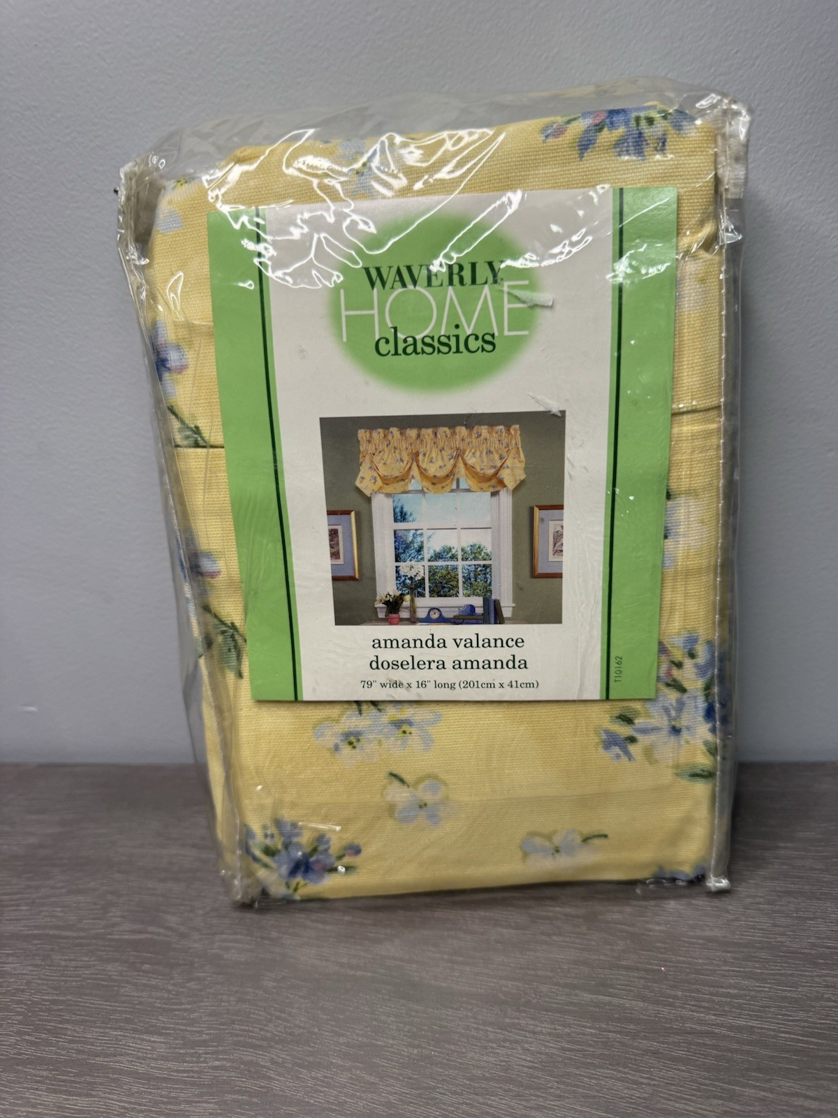NEW Waverly Home Classics Amanda Valance Window Curtain Yellow Floral