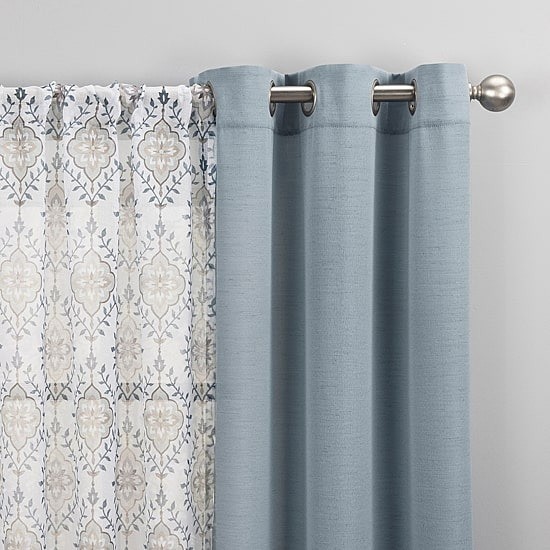 No 918 Harmon Print Curtain Panels 37×63 Grommet Light-Filtering Set of 4