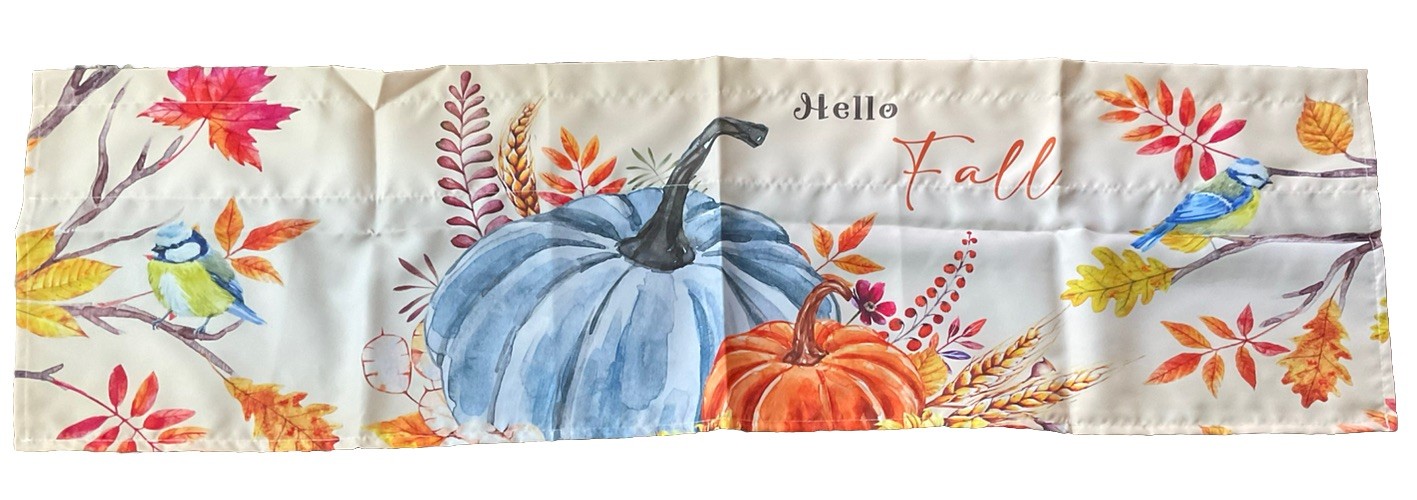 Unbranded Fall/Autumn Hello Fall Curtain/Valance 42 X 12” New
